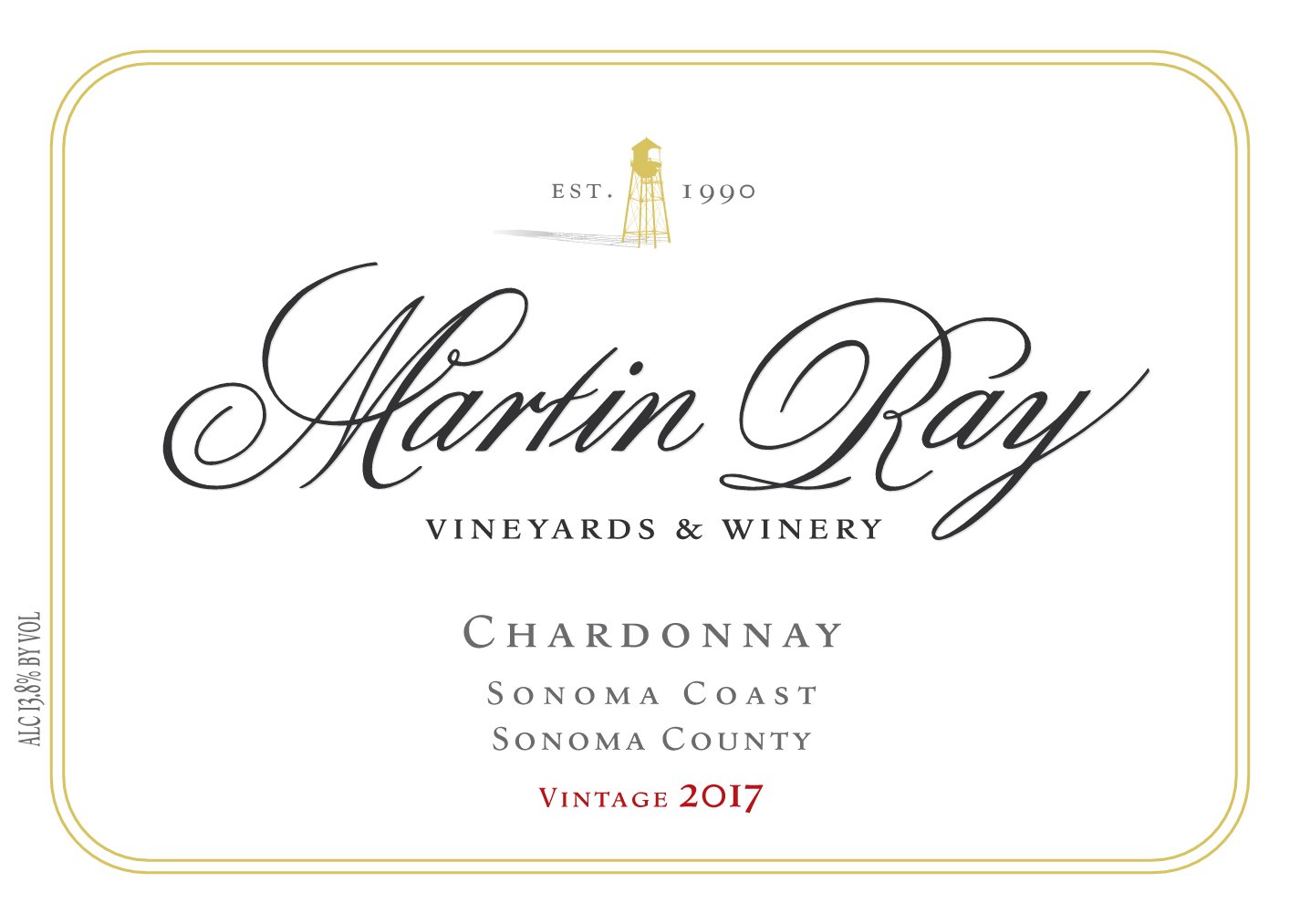 2017 Martin Ray Sonoma Coast Chardonnay Front Label