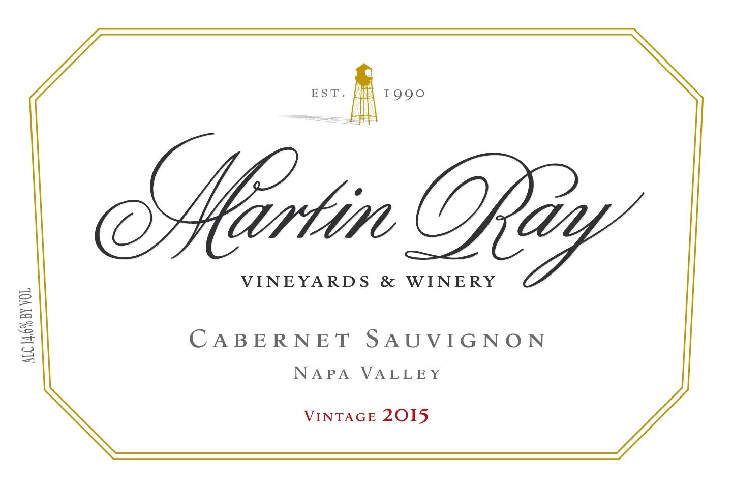 2015 Martin Ray Santa Cruz Mountains Reserve Cabernet Sauvignon Front Label