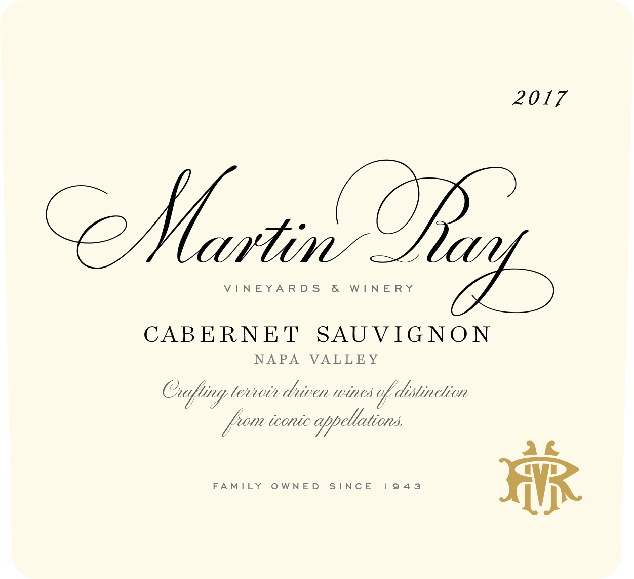 2017 Martin Ray Napa Valley Cabernet Sauvignon Front Label