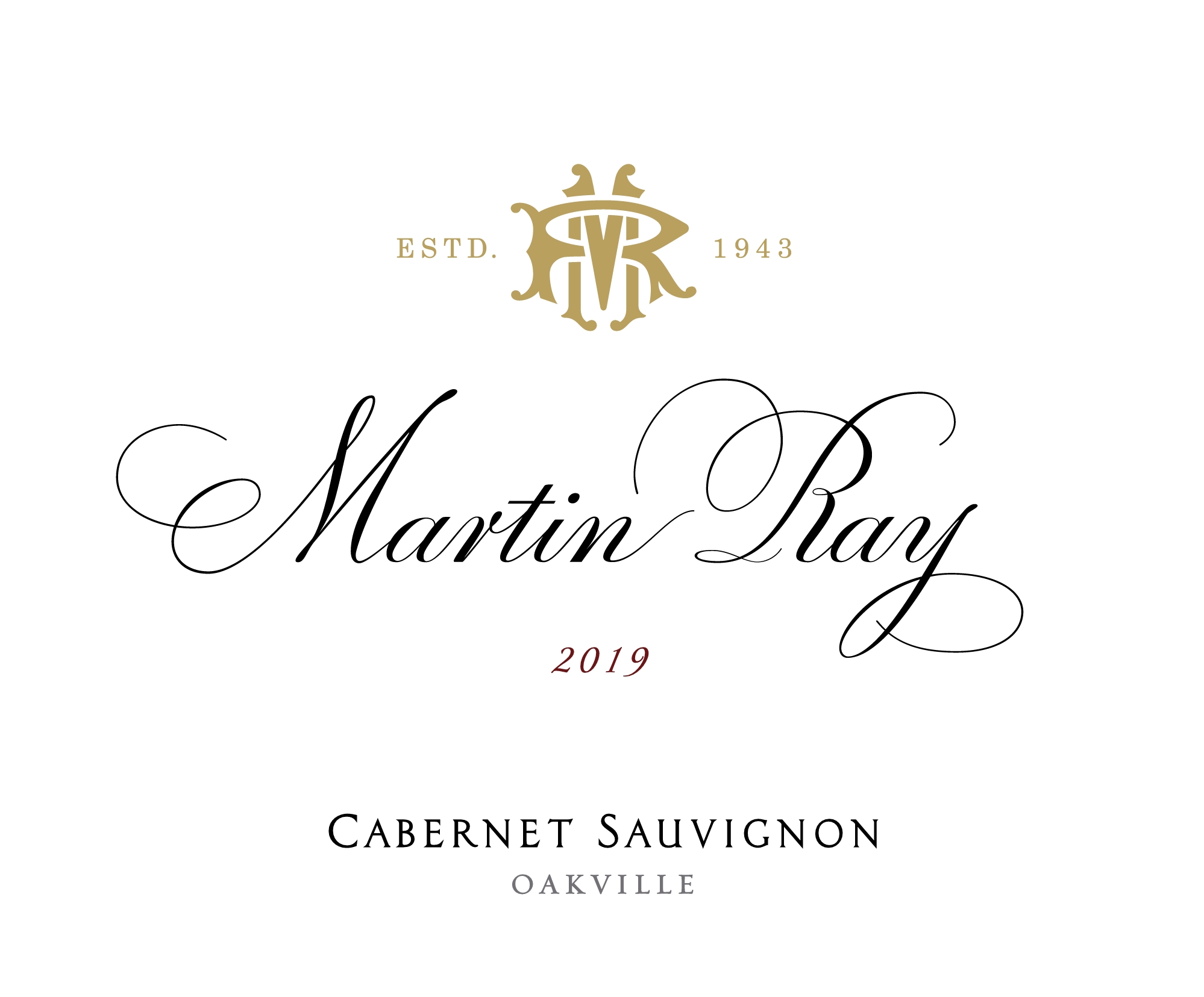 2019 Martin Ray Oakville Reserve Cabernet Sauvignon Front Label