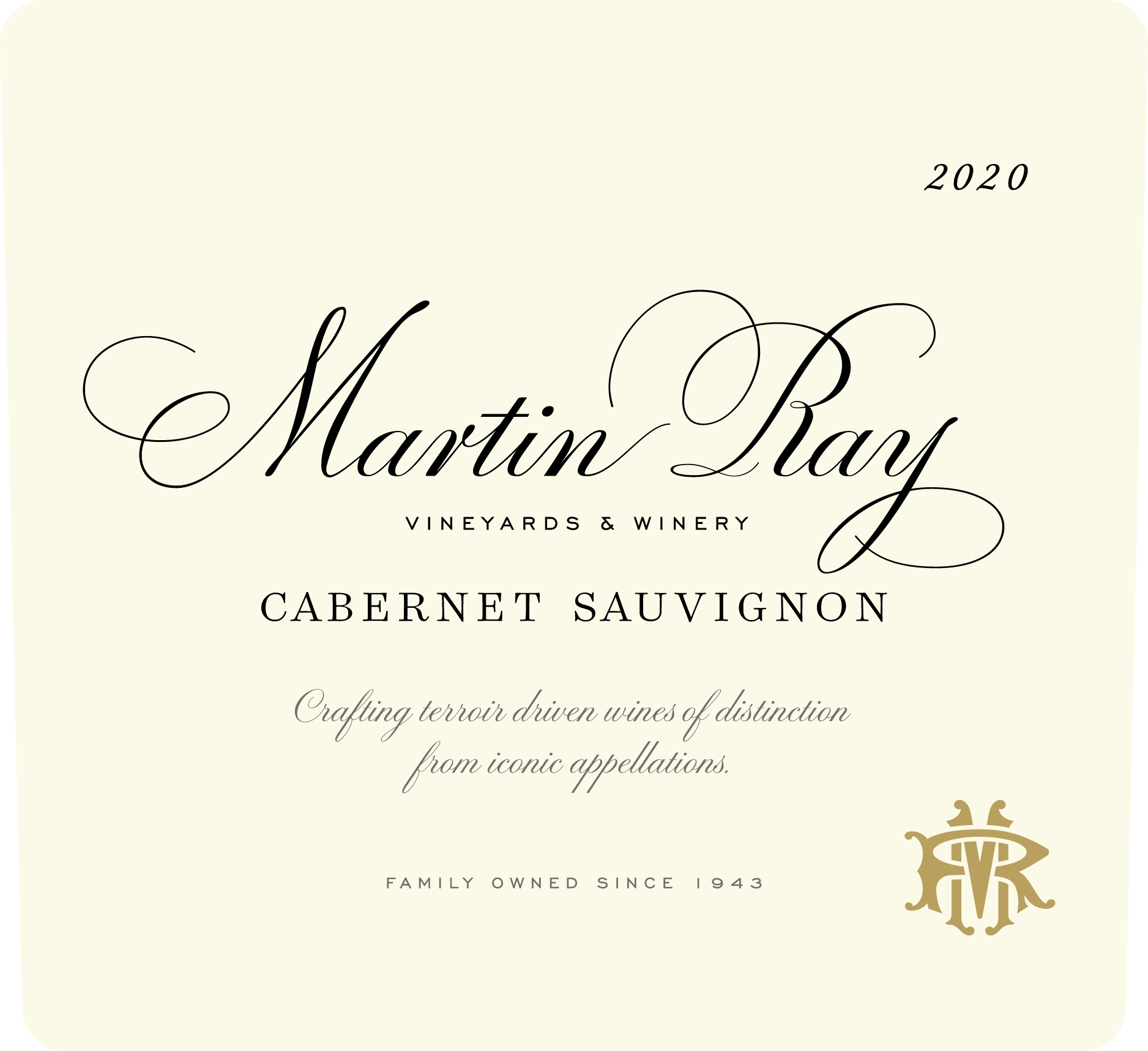 2022 Martin Ray Cabernet Sauvignon Front Label