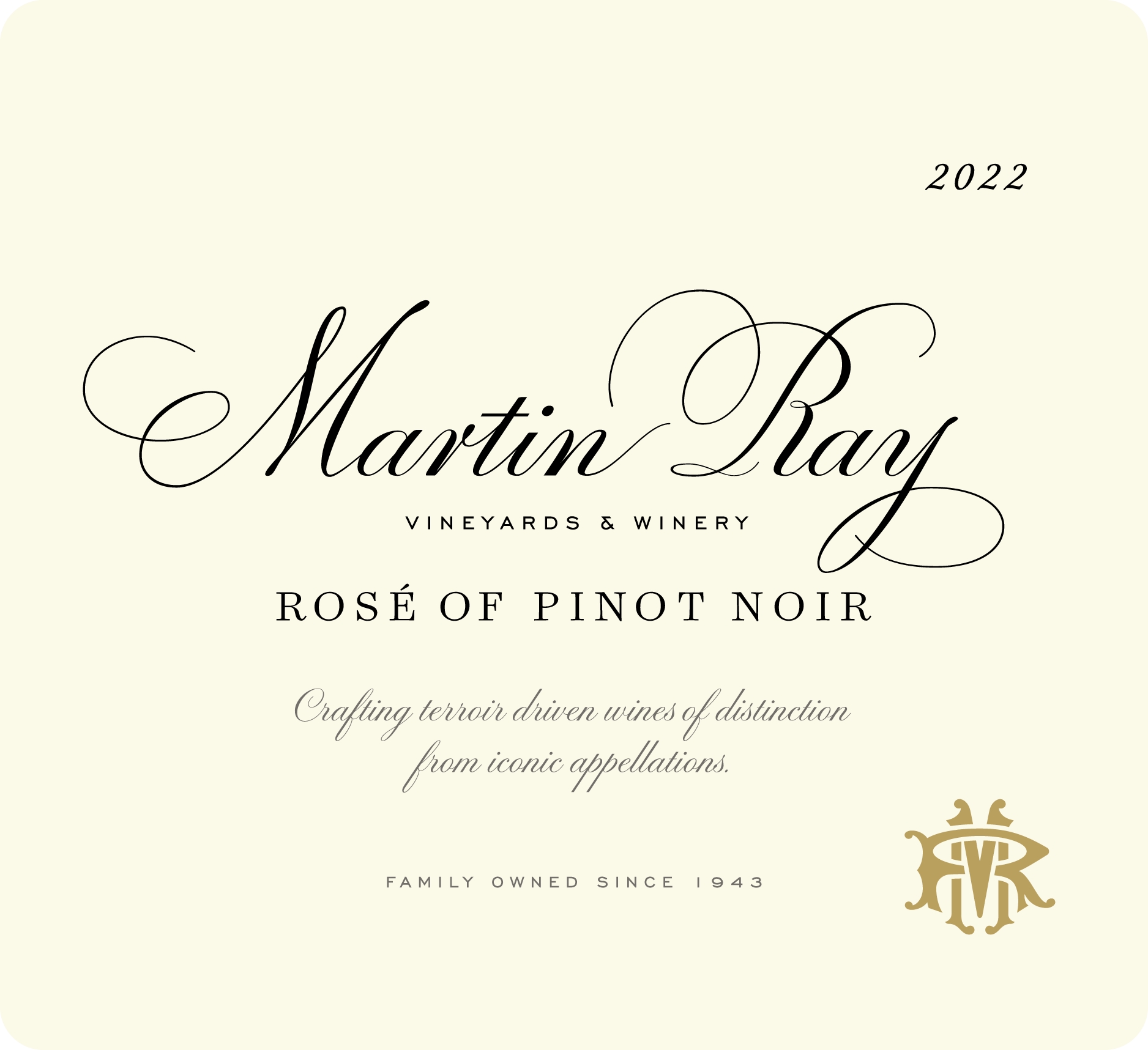 2022 Martin Ray Rosé Of Pinot Noir Front Label