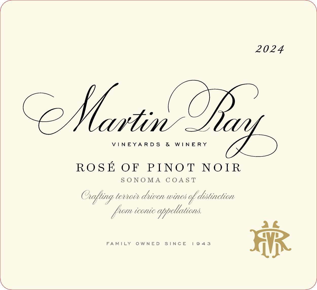 2024 Martin Ray Rosé Of Pinot Noir Front Label