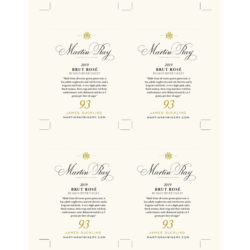 2019 Martin Ray Russian River Valley Brut Rosé Back Label