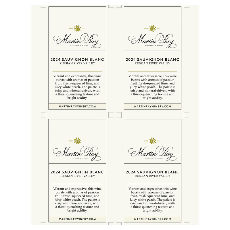 2024 Martin Ray Sauvignon Blanc Shelf Talker
