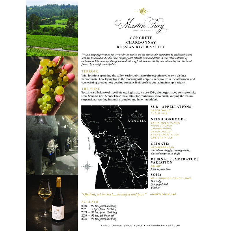 2023 Martin Ray Russian River Valley Concrete Chardonnay Asset