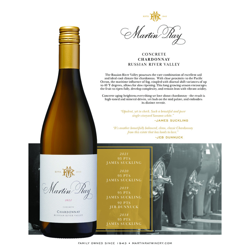 Martin Ray Concrete Chardonnay Acclaim