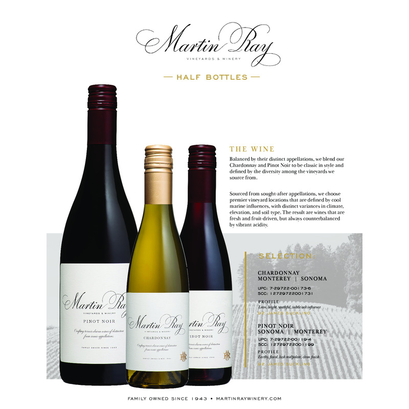 Martin Ray Half Bottle Offerings