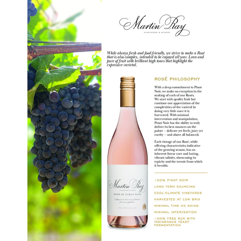 Martin Ray Rosé of Pinot Noir Program