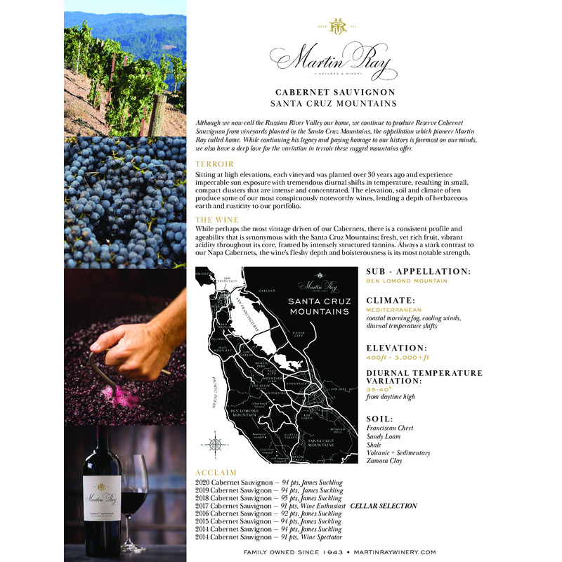 2022 Martin Ray Santa Cruz Mountains Reserve Cabernet Sauvignon Asset