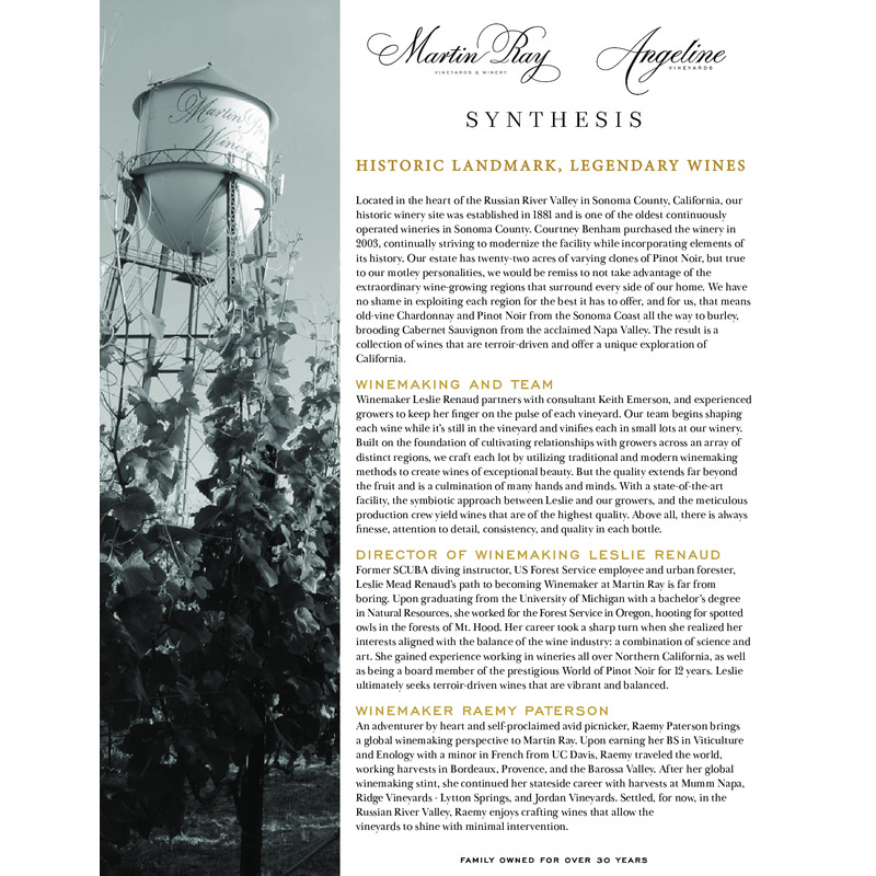 Martin Ray Winemaker Focus with Acclaim