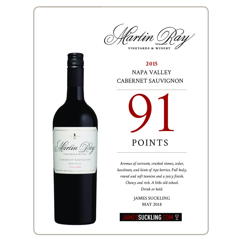 2015 Martin Ray Santa Cruz Mountains Reserve Cabernet Sauvignon Shelftalker – 91pts Suckling