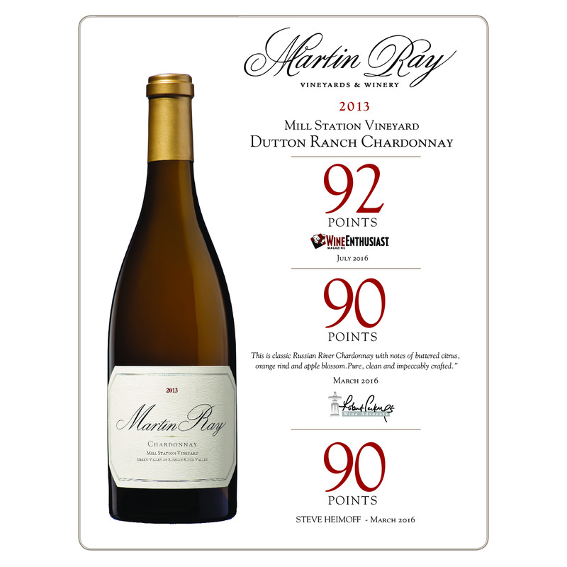 2013 Martin Ray Mill Station Chardonnay Acclaim Sheet