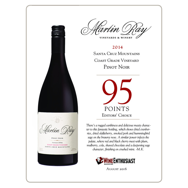 2014 Martin Ray Santa Cruz Mountains Coast Grade Pinot Noir Acclaim Sheet