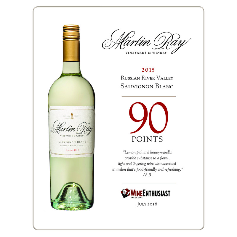 2015 Martin Ray Russian River Valley Sauvignon Blanc Acclaim Sheet
