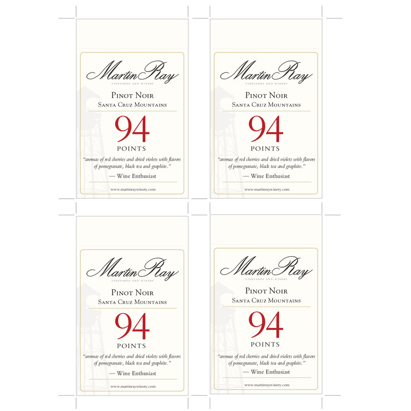 2014 Martin Ray Santa Cruz Mountains Coast Grade Pinot Noir Shelf Talker