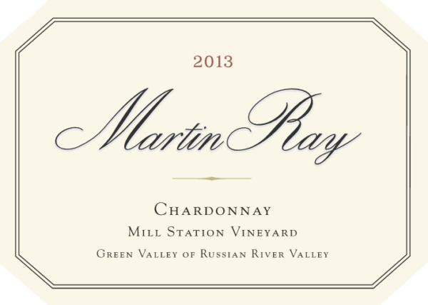 2013 Martin Ray Mill Station Chardonnay Front Label
