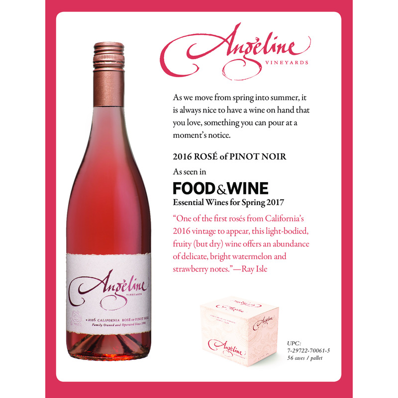 2016 Angeline Rosé Of Pinot Noir Front Label