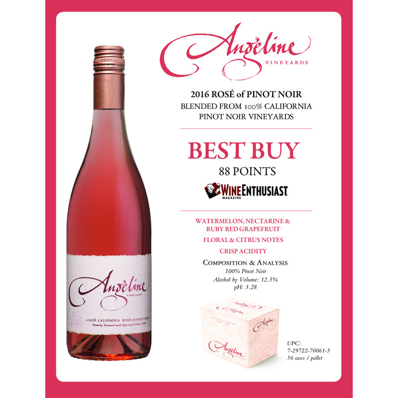 2016 Angeline Rosé Of Pinot Noir Acclaim – Wine Enthusiast