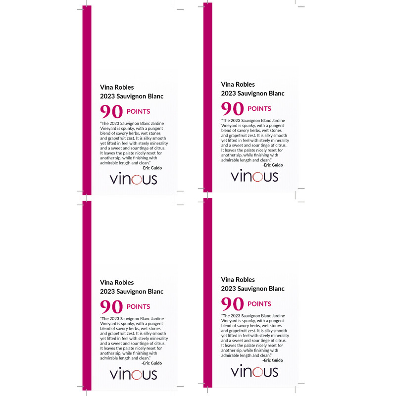 2023 Vina Robles Sauvignon Blanc Shelf Talker