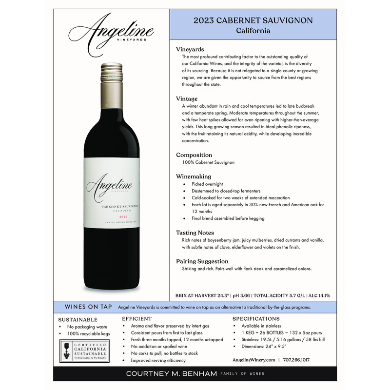 2023 Angeline Cabernet Sauvignon Wine on Tap