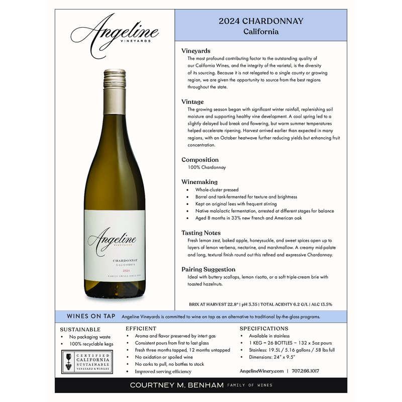 2024 Angeline Chardonnay Wine on Tap