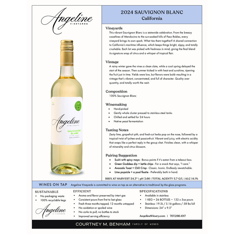 2024 Angeline Sauvignon Blanc Wine on Tap