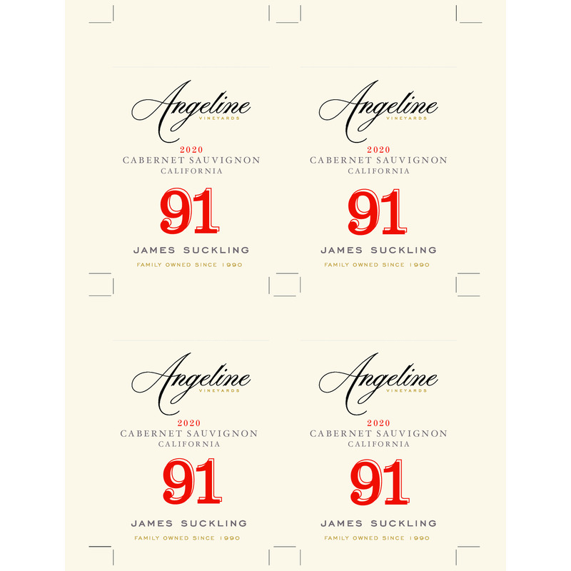 2020 Angeline Cabernet Sauvignon Shelf Talker