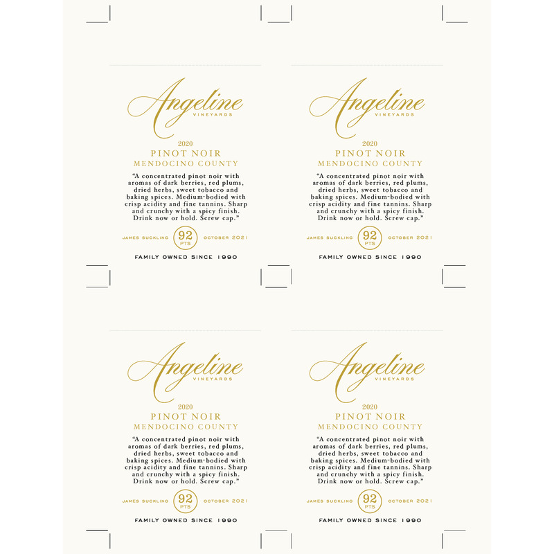 2020 Angeline Reserve Pinot Noir Shelftalker – 92 Pts. James Suckling