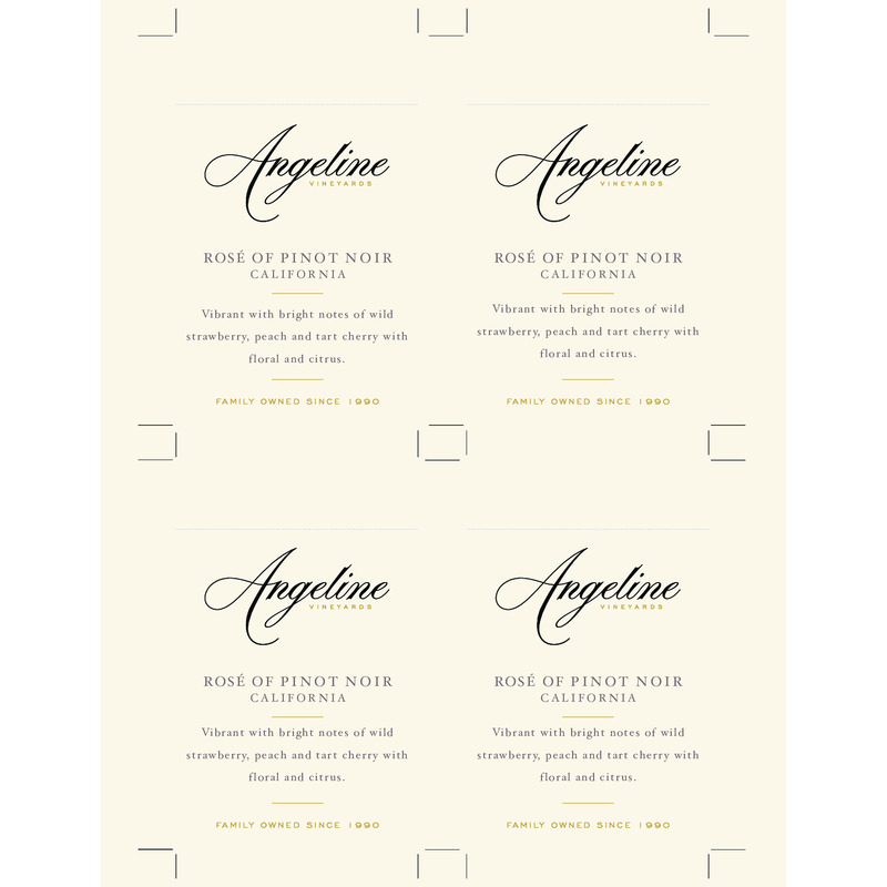 2020 Angeline Rosé Of Pinot Noir Shelf Talker