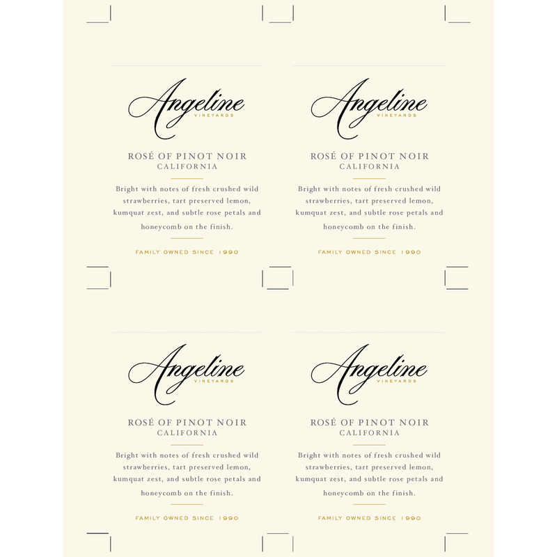 2021 Angeline Rosé Of Pinot Noir Shelf Talker