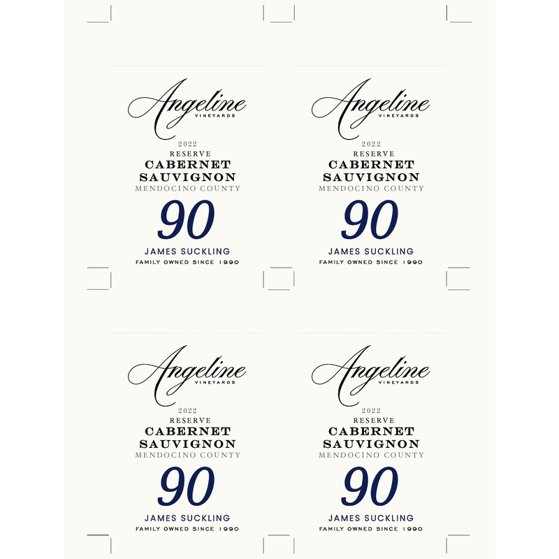 2021 Angeline Reserve Cabernet Sauvignon Shelf Talker – 90 pts James Suckling