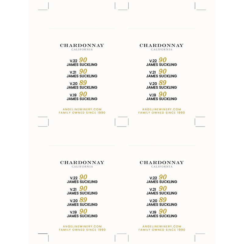 2021 Angeline Chardonnay Shelf Talker – Acclaim