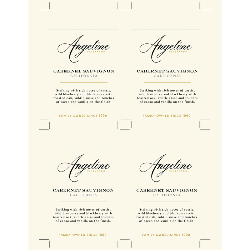 2021 Angeline Cabernet Sauvignon Shelf Talker – Tasting Notes
