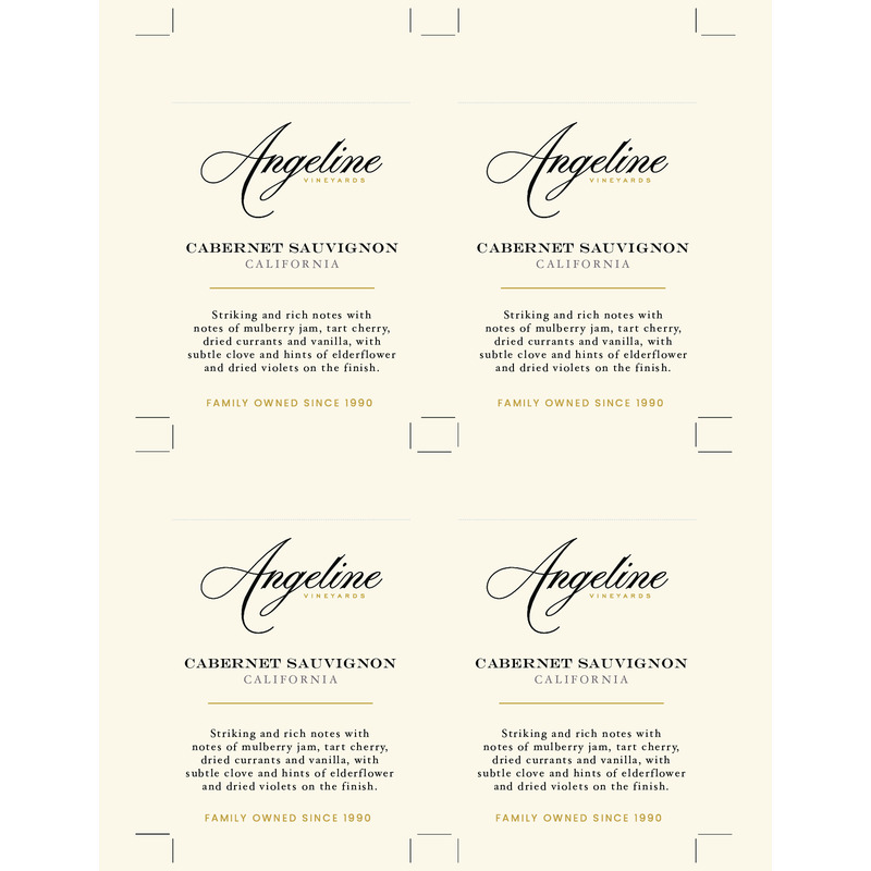 2022 Angeline Cabernet Sauvignon Shelf Talker – Tasting Notes