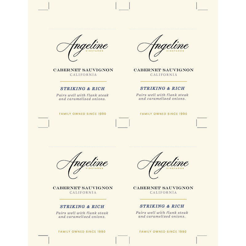 2021 Angeline Cabernet Sauvignon Shelf Talker – Pairing