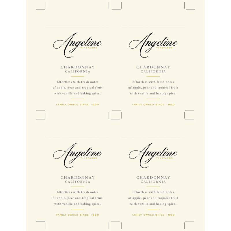 2019 Angeline Chardonnay Shelf Talker