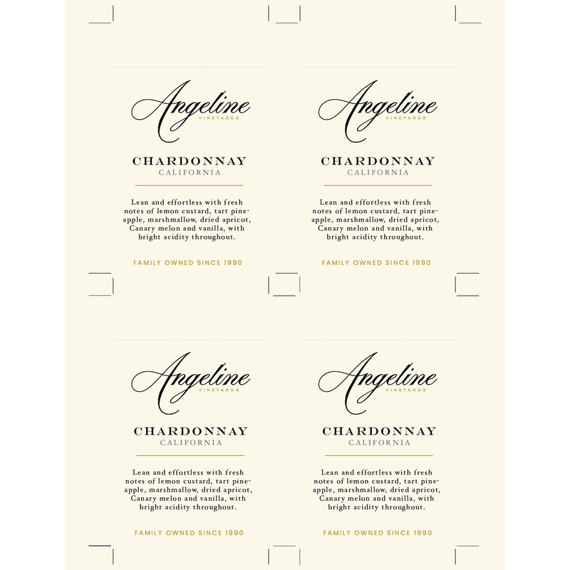 2022 Angeline Chardonnay Shelf Talker – Tasting Notes