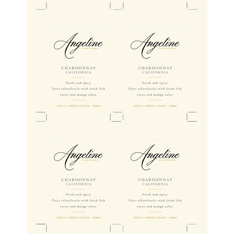 2021 Angeline Chardonnay Shelf Talker – Pairing