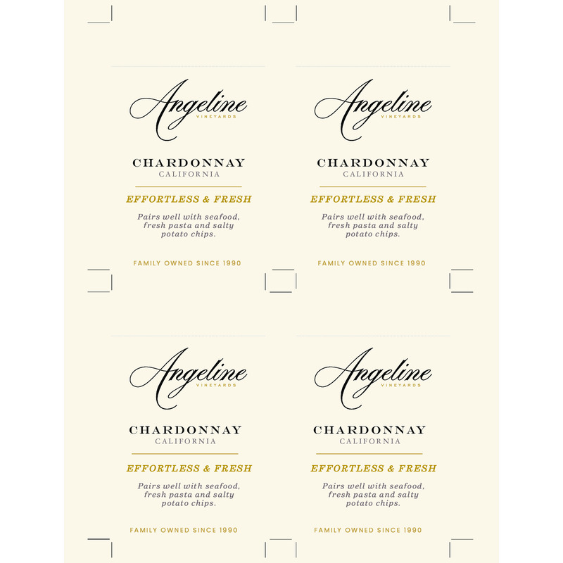 2022 Angeline Chardonnay Shelf Talker – Pairing