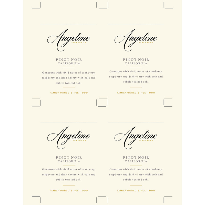 2018 Angeline Pinot Noir Shelf Talker