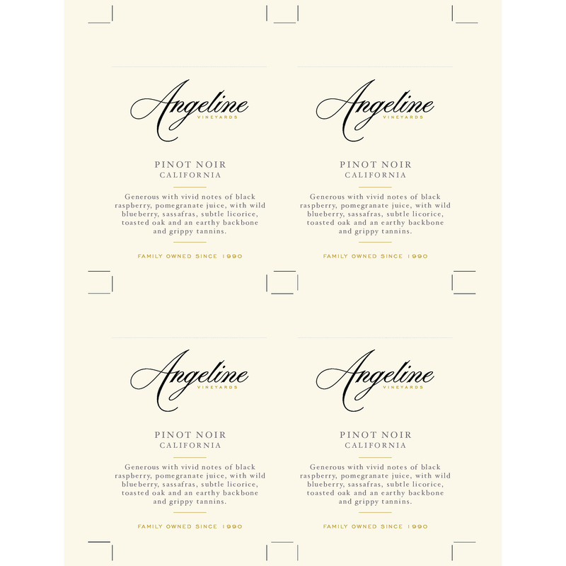 2021 Angeline Pinot Noir Shelf Talker