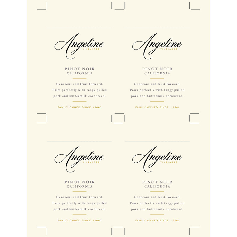 2018 Angeline Pinot Noir Shelf Talker