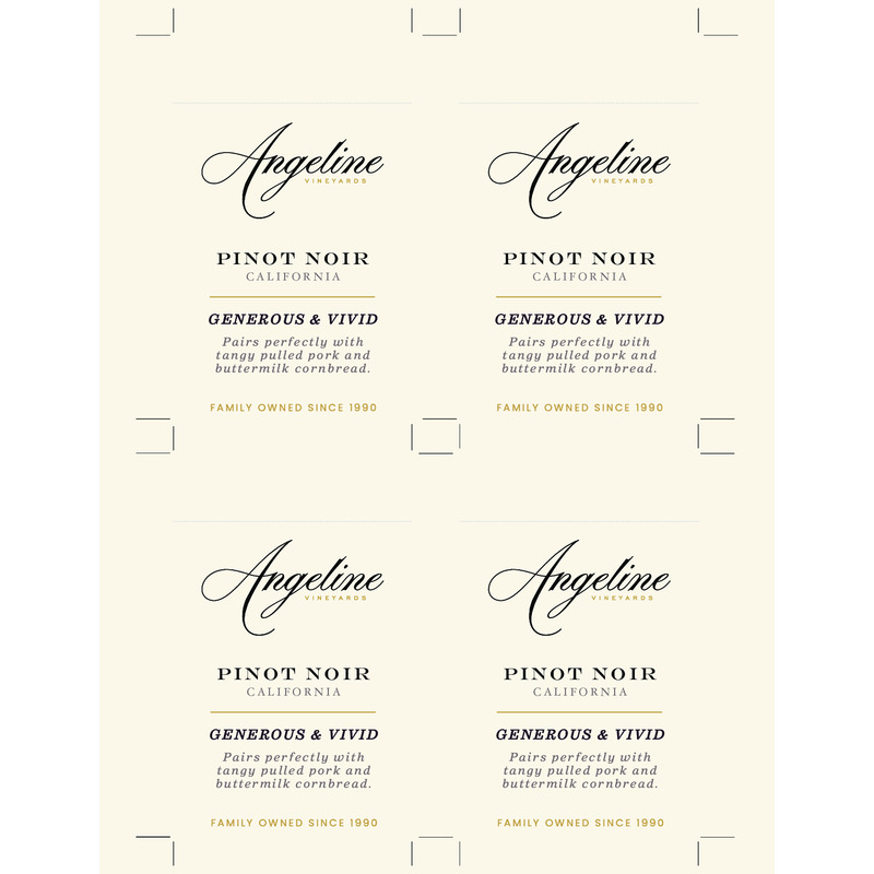 2022 Angeline Pinot Noir Shelf Talker – Pairing