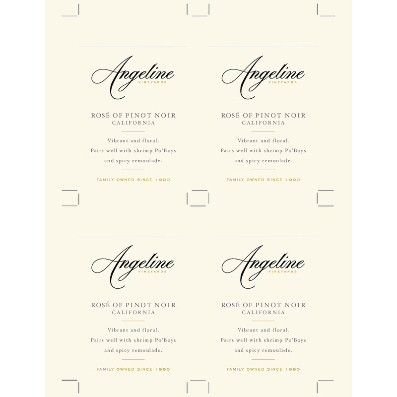 2019 Angeline Rosé Of Pinot Noir Shelf Talker