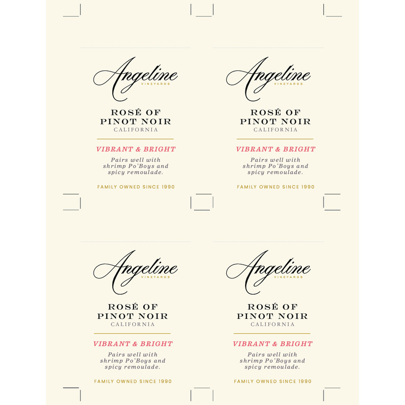 2022 Angeline Rosé Of Pinot Noir Shelf Talker – Pairing