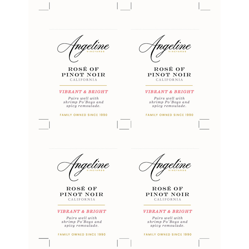 2023 Angeline Rosé Of Pinot Noir Shelf Talker – Pairing
