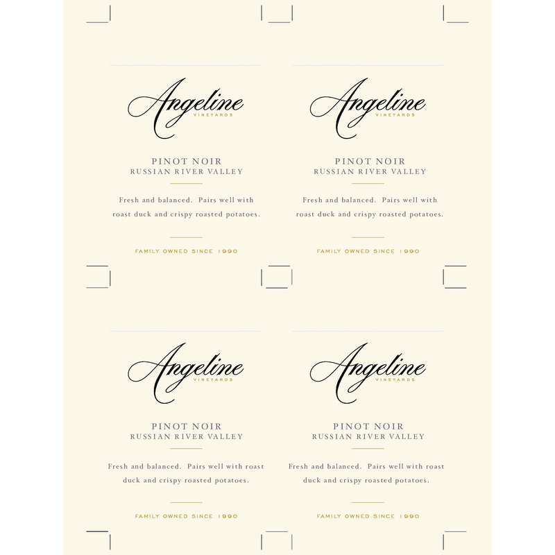 2019 Angeline Russian River Valley Pinot Noir Shelf Talker