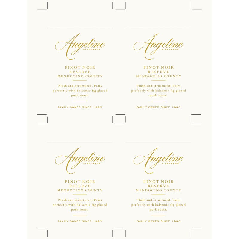 2020 Angeline Reserve Pinot Noir Shelf Talker