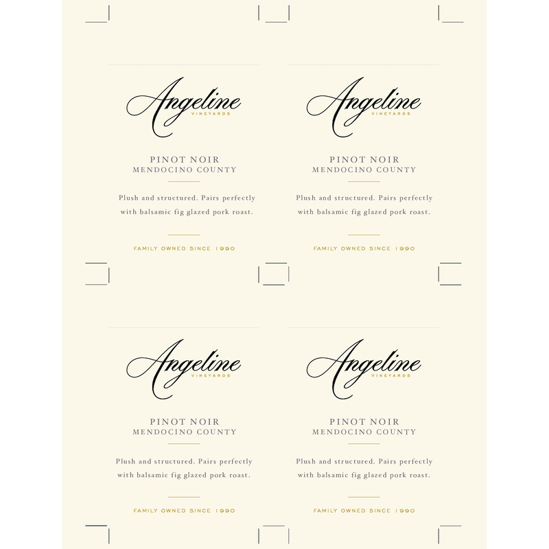 2019 Angeline Reserve Pinot Noir Shelf Talker